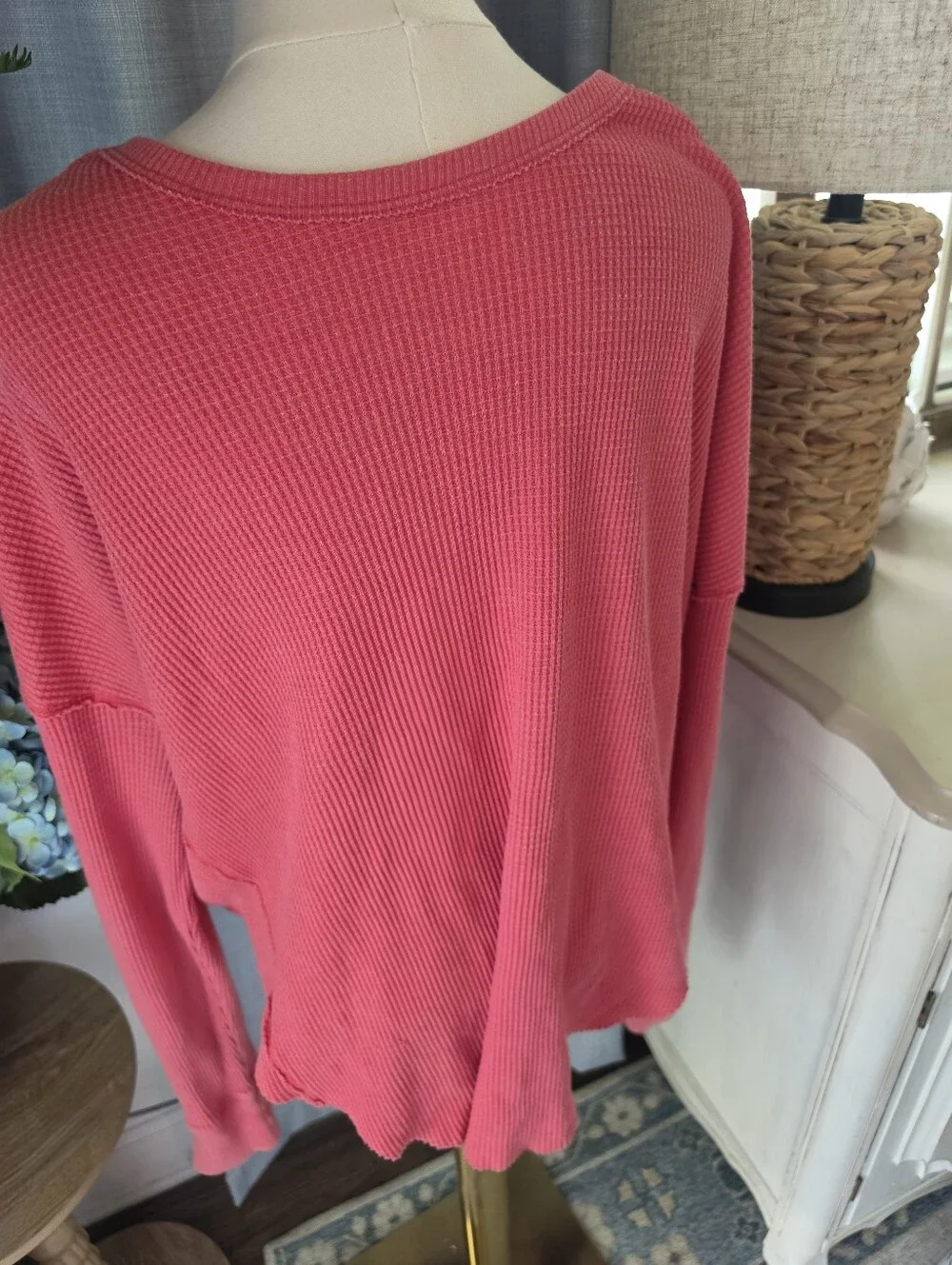 Free People Waffle Knit Top